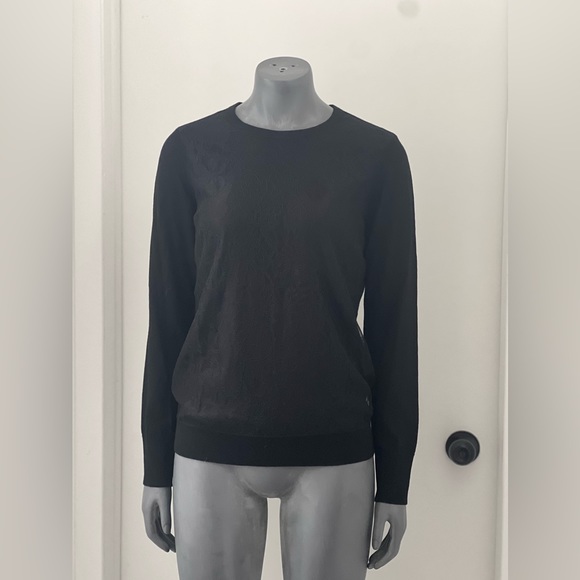 Equipment 100% wool sweater w silk lace front - Picture 1 of 5